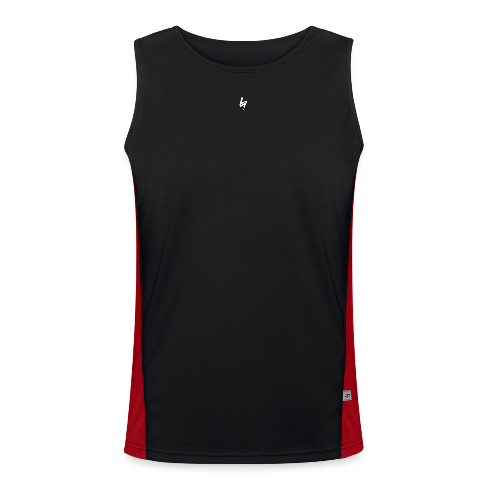 Performance Contrast Tank Top - black/red