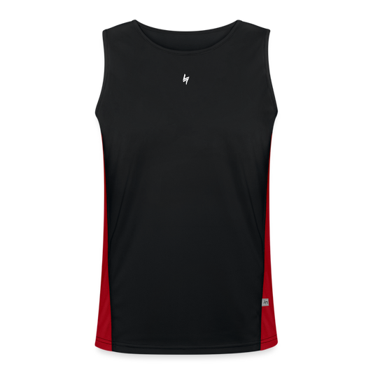 Performance Contrast Tank Top - black/red