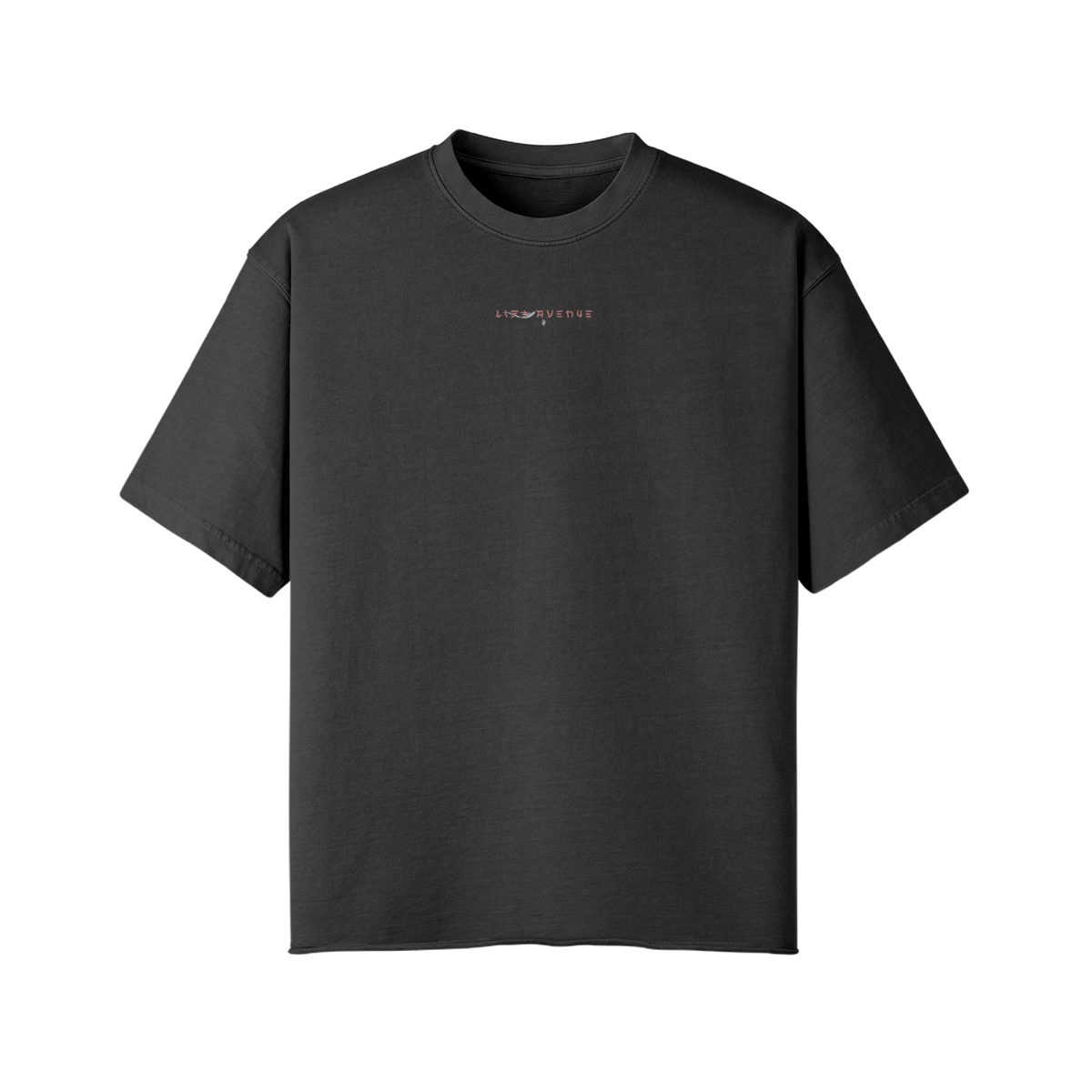 Crimson Ryu - Oversize Faded Raw Hem T-Shirt