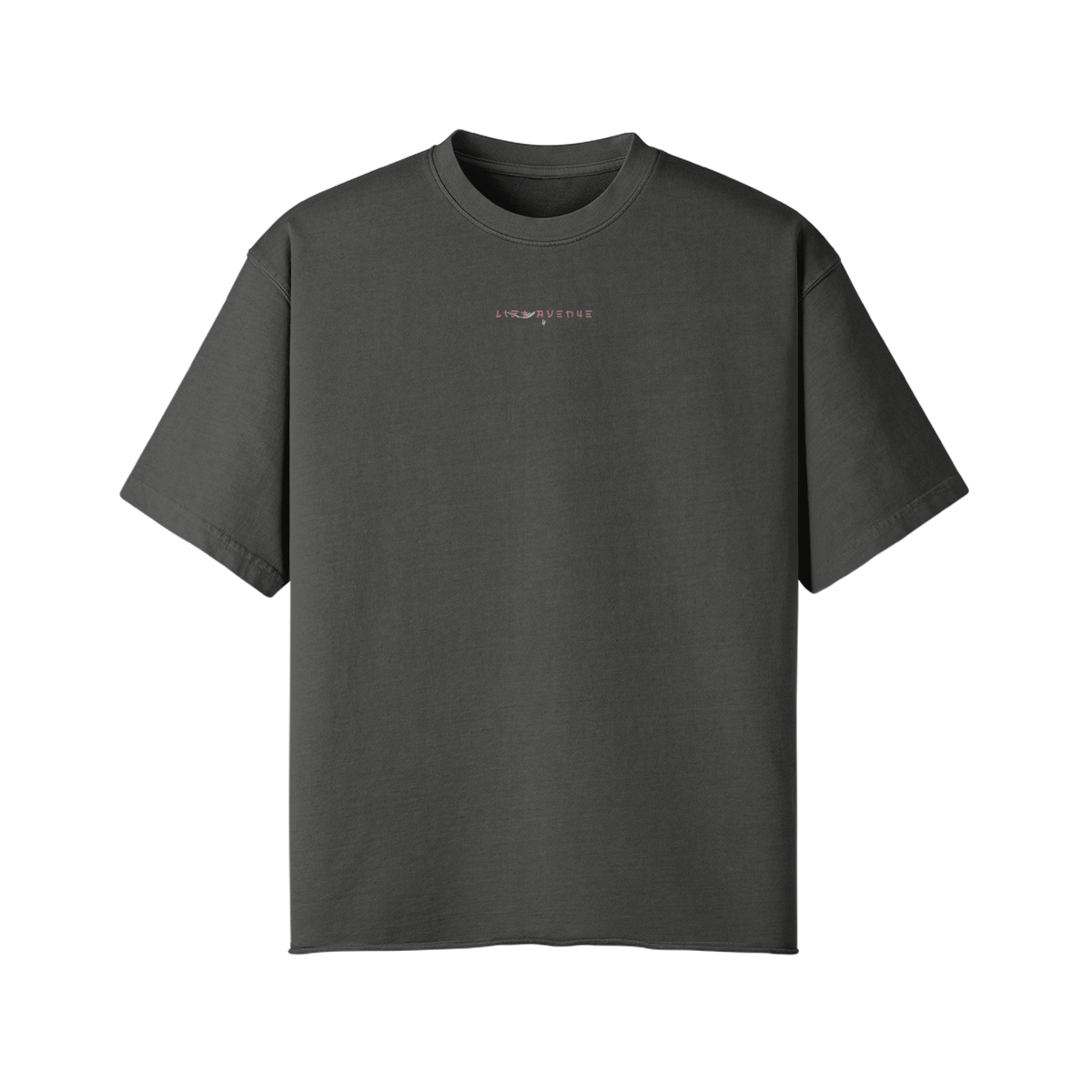 Crimson Ryu - Oversize Faded Raw Hem T-Shirt