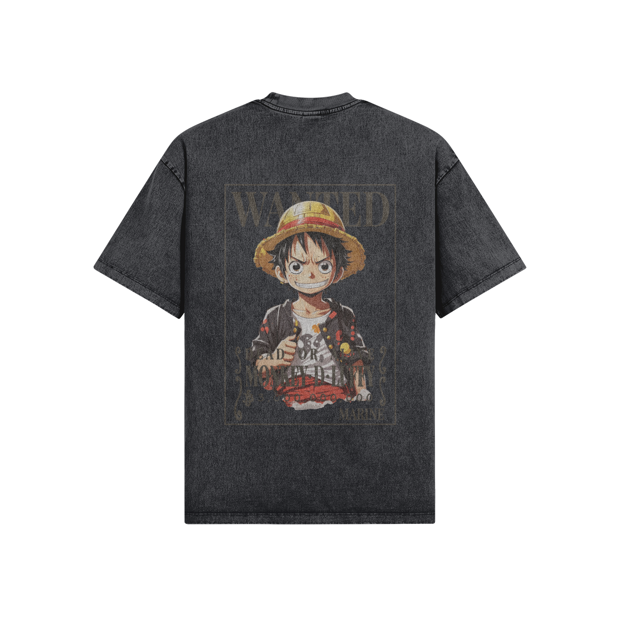 Straw Hat Oversized Snow Wash T-Shirt