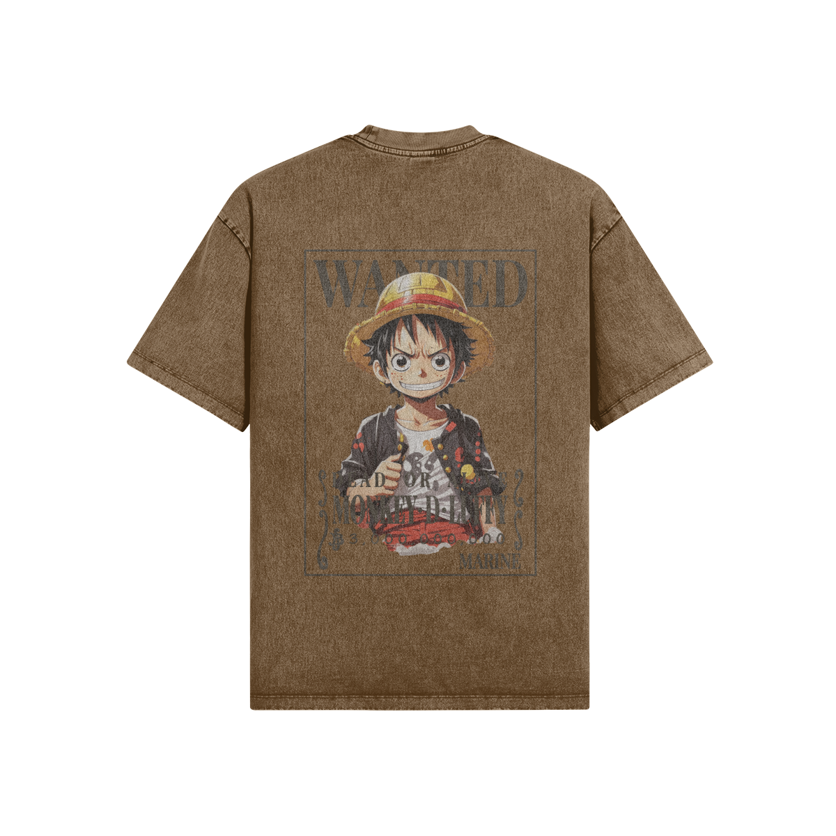 Straw Hat Oversized Snow Wash T-Shirt